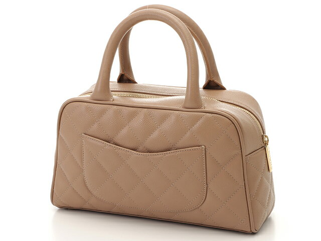 CHANEL シャネル ミニボストンバッグ  キャビアスキン 　ピンク ブラック