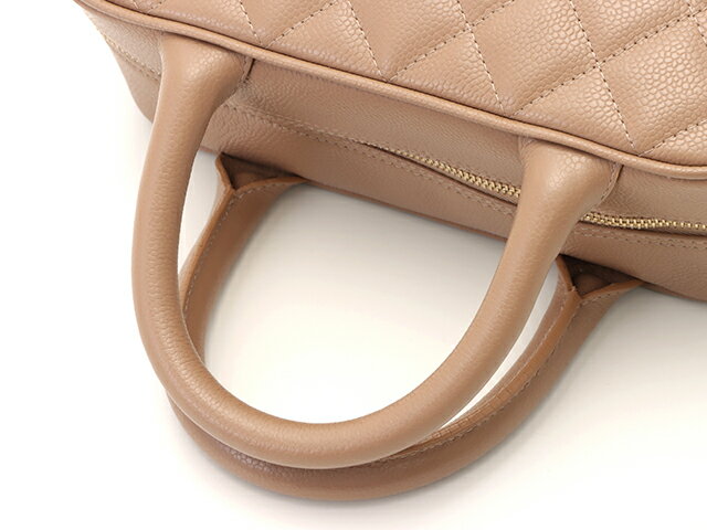 CHANEL シャネル ミニボストンバッグ  キャビアスキン 　ピンク ブラック