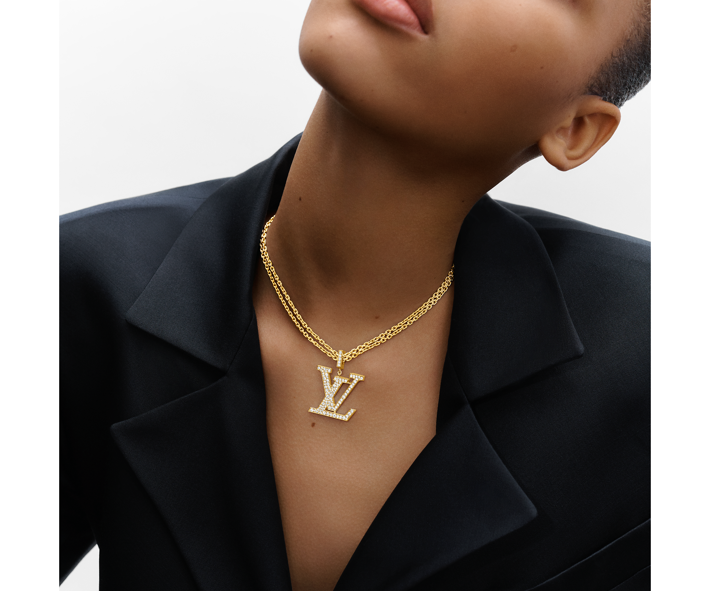 【国内発送/直営店】ネックレス パンダンティフ LV GM ゴールド×ダイヤ ネックレス
