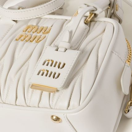 ◇【Miu Miu】レザー トップハンドルスモールバッグ