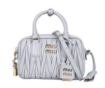 ◇【Miu Miu】レザー トップハンドルスモールバッグ