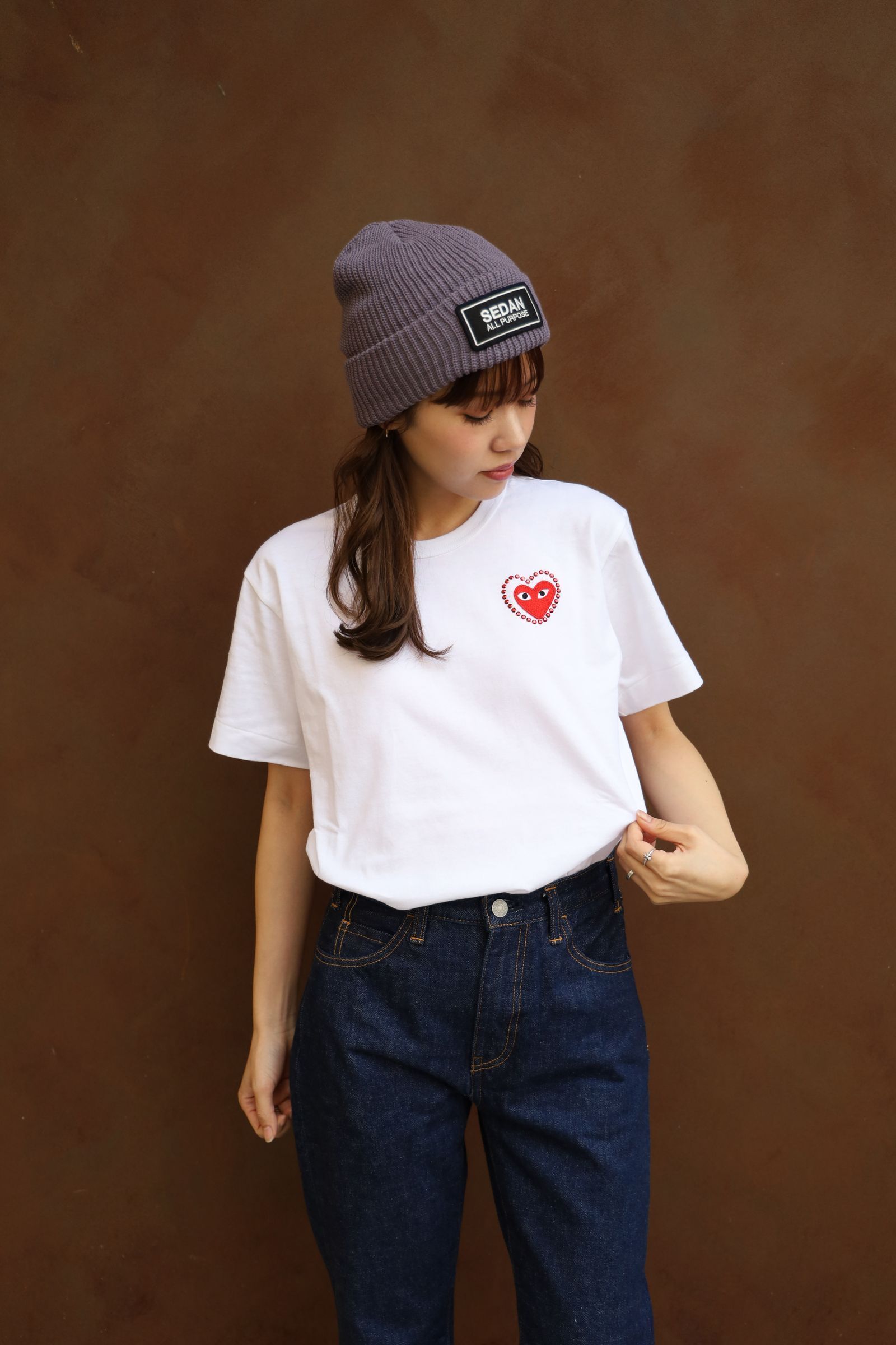 COMME des GARCONS ラインストーン ロゴ Tシャツ