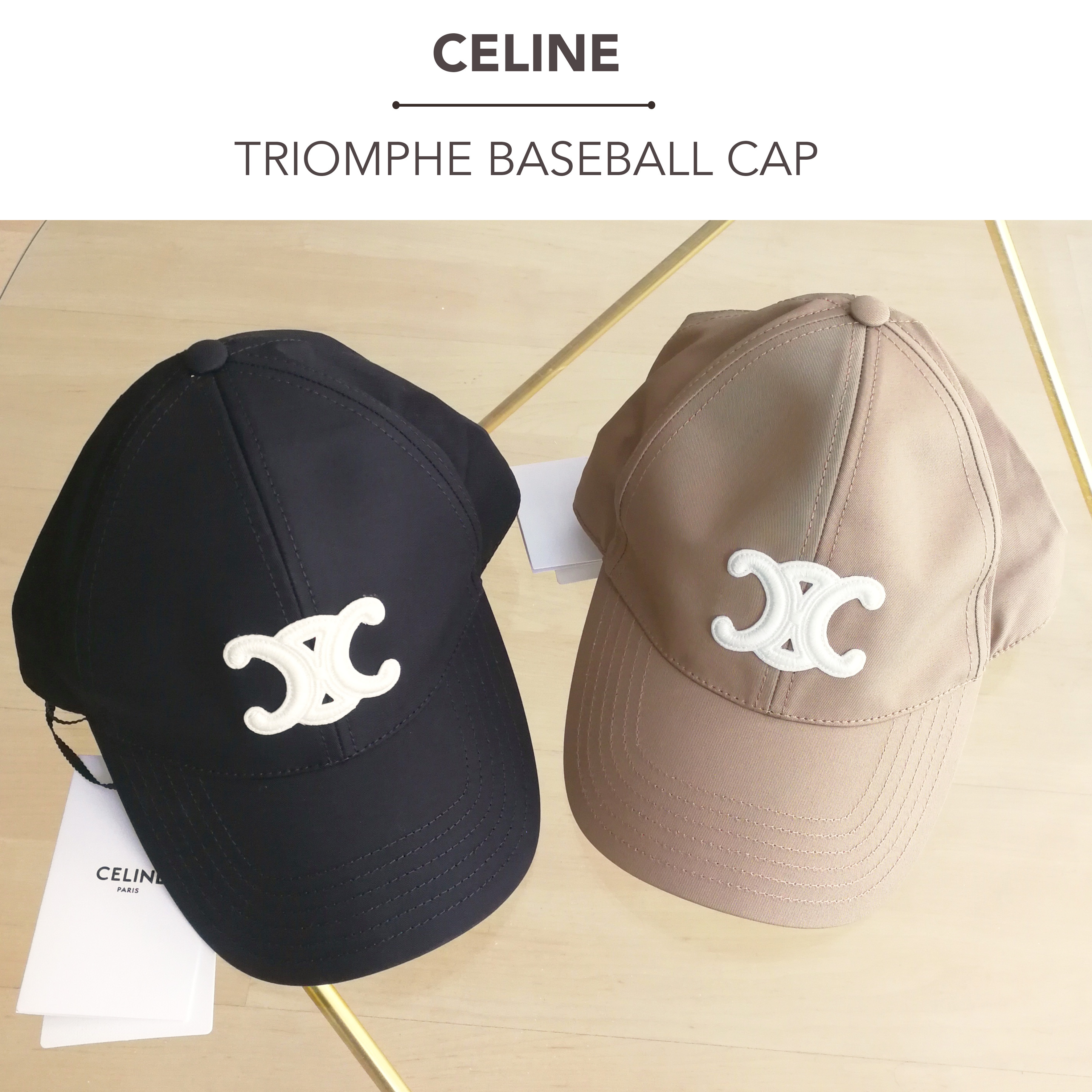 CELINE トリオンフ ベースボールキャップ /コットン