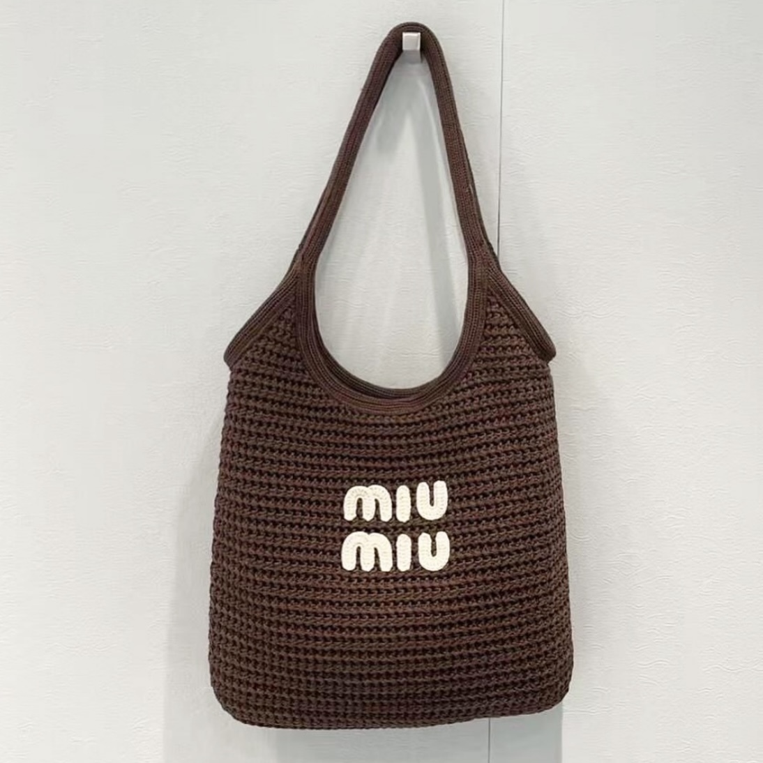 【夏に最適☆】ミュウミュウ トートバック IVY ラフィア風 25SS