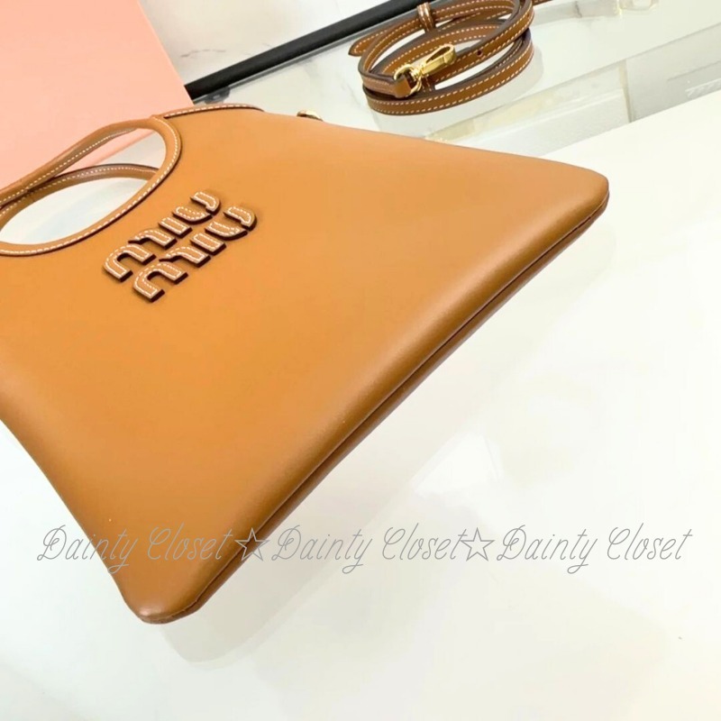 MiuMiu ミュウミュウ ロゴ アイビー IVY レザー ミニ2WAYバッグ