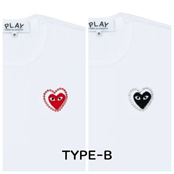 COMME des GARCONS ラインストーン ロゴ Tシャツ