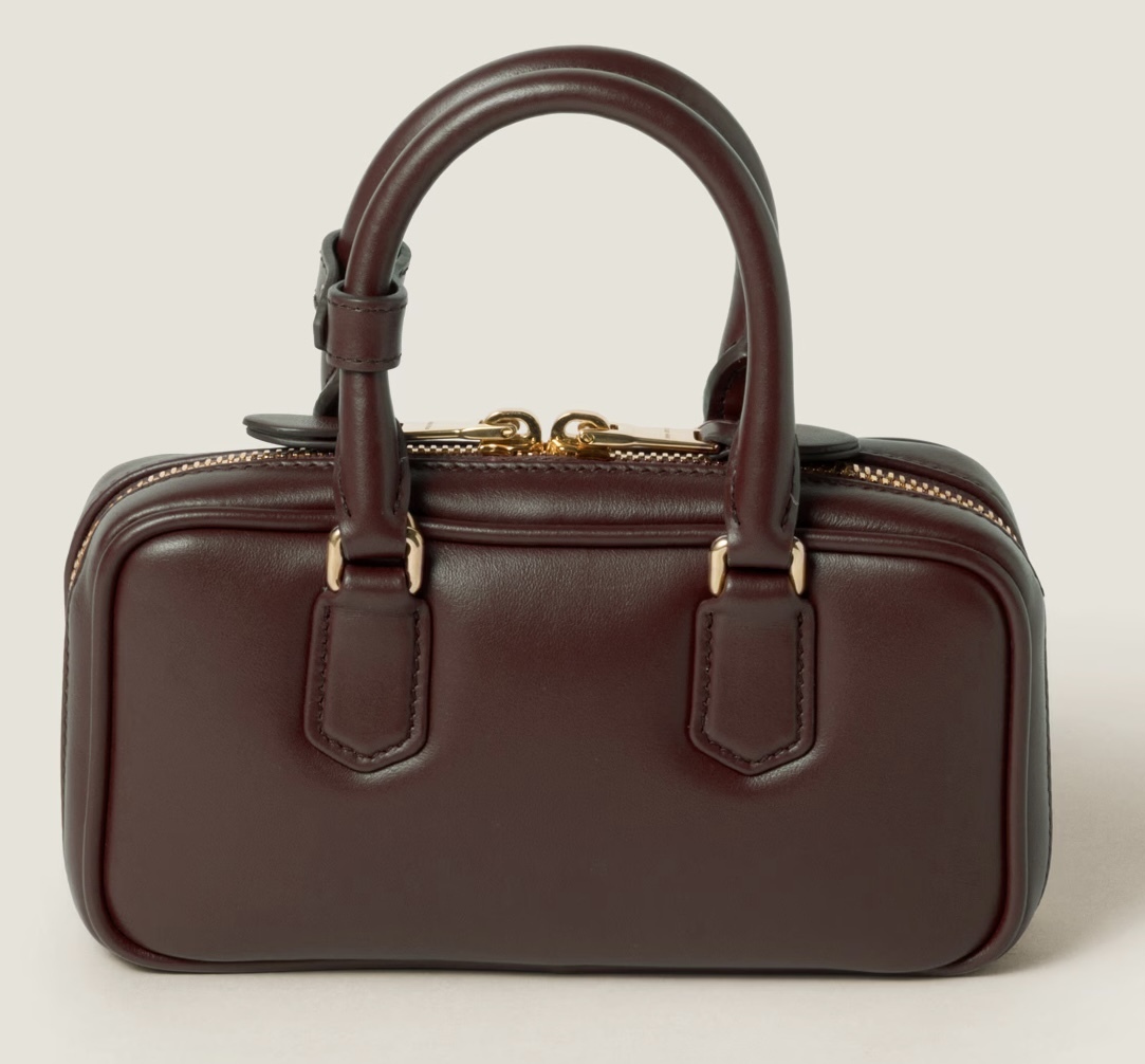 ミュウミュウ 【MIU MIU】2025新作 アルカディ レザーバッグ