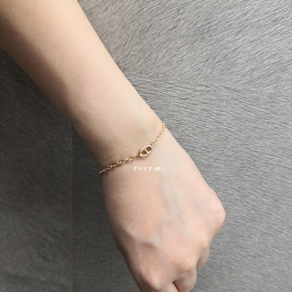 【HERMES】ブレスレット 《ファランドール》 TPM ローズゴールド