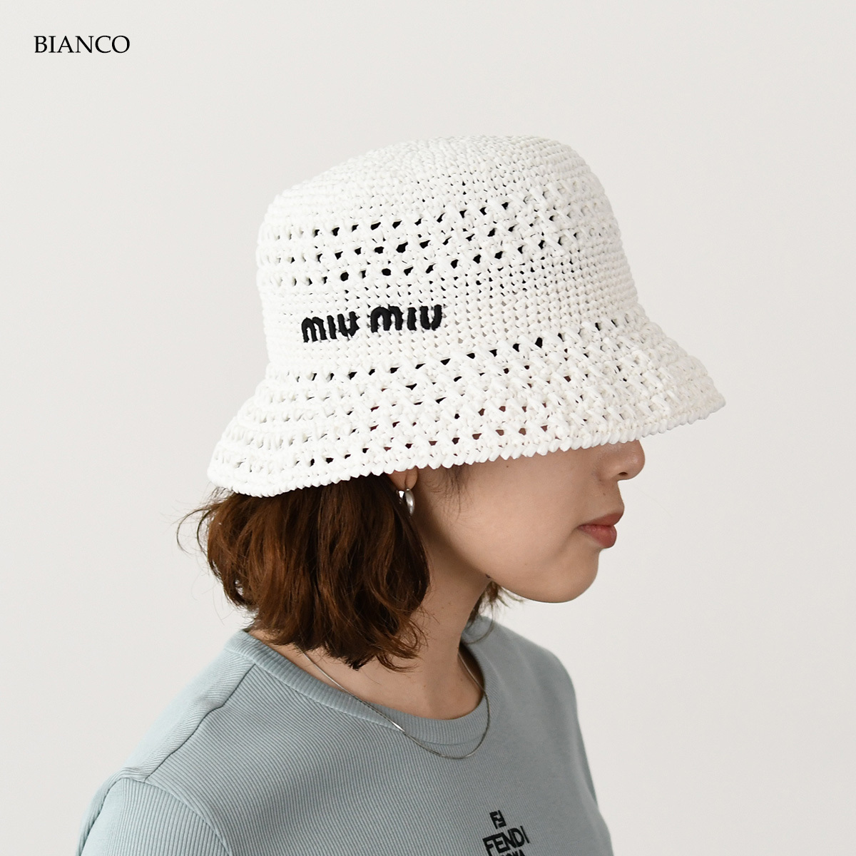 【国内即発】MIU MIU ラフィアハット