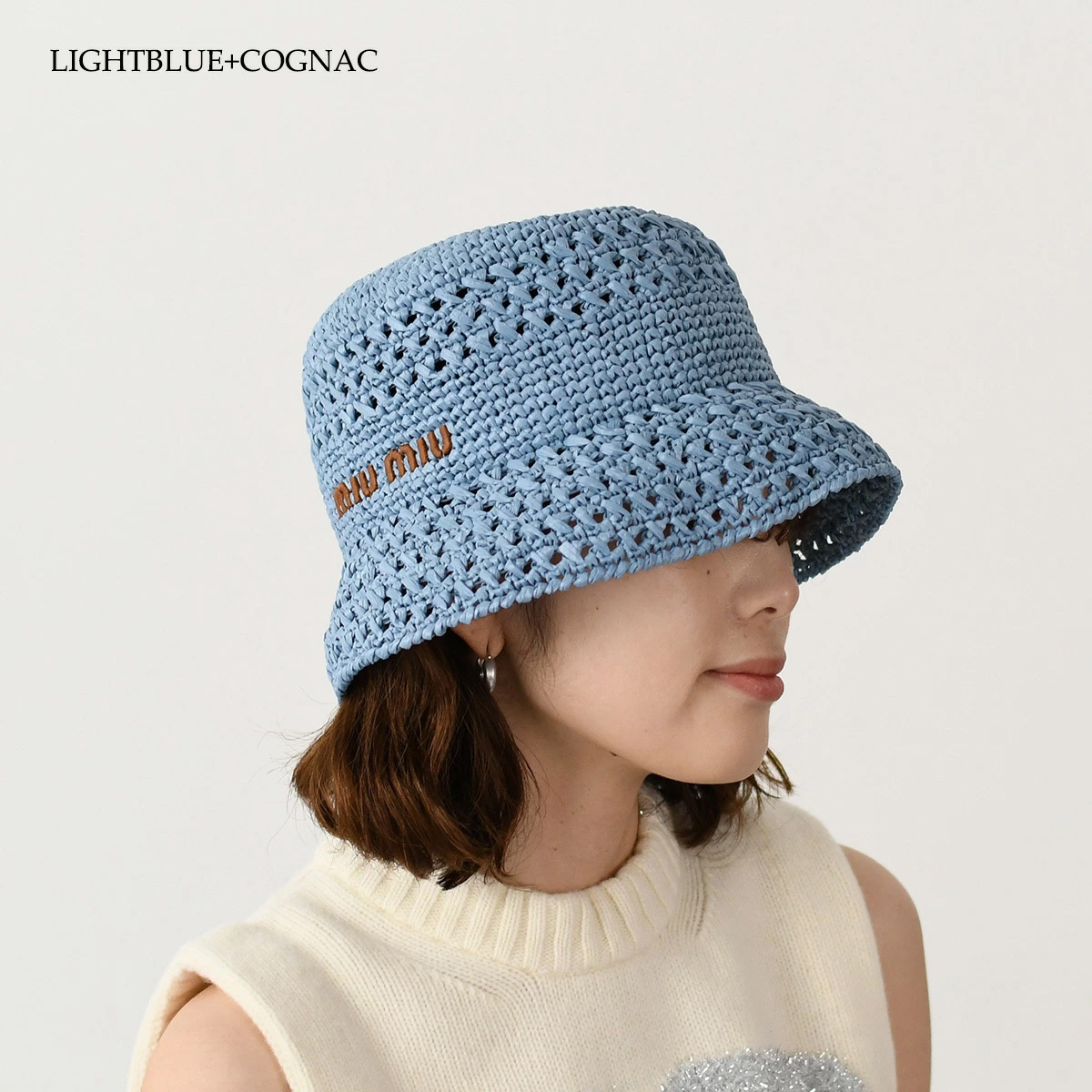 【国内即発】MIU MIU ラフィアハット