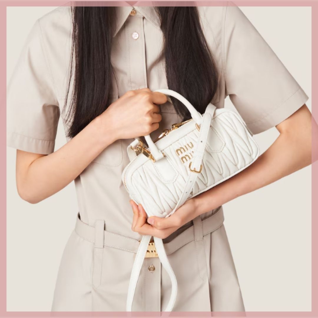 MiuMiu 2025新作 アルカディ マテラッセレザー バッグ MM