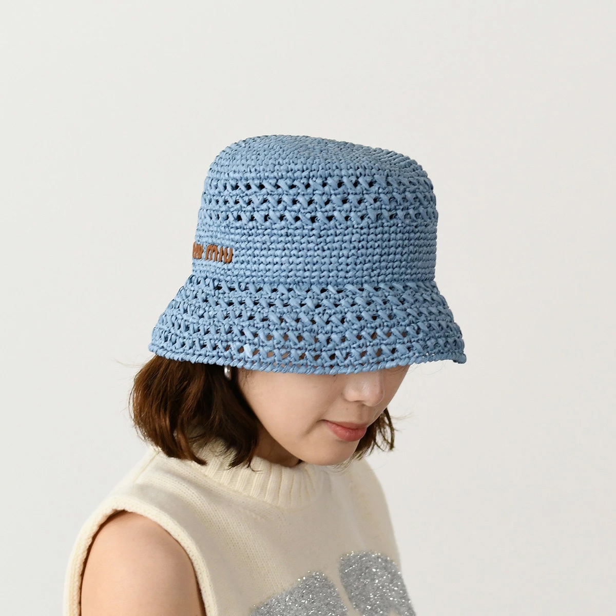 【国内即発】MIU MIU ラフィアハット