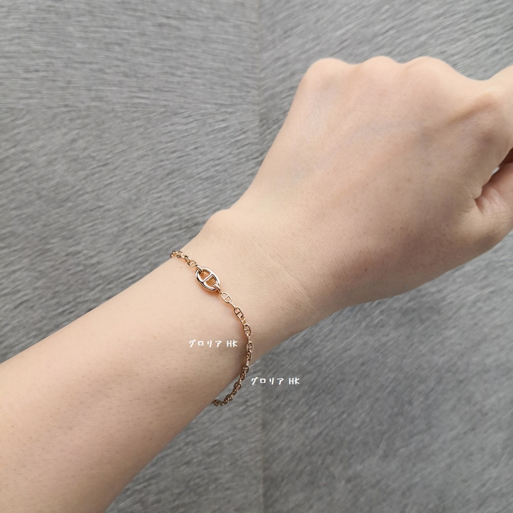 【HERMES】ブレスレット 《ファランドール》 TPM ローズゴールド