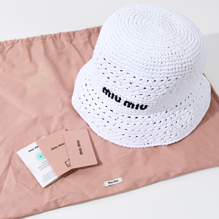 【国内即発】MIU MIU ラフィアハット