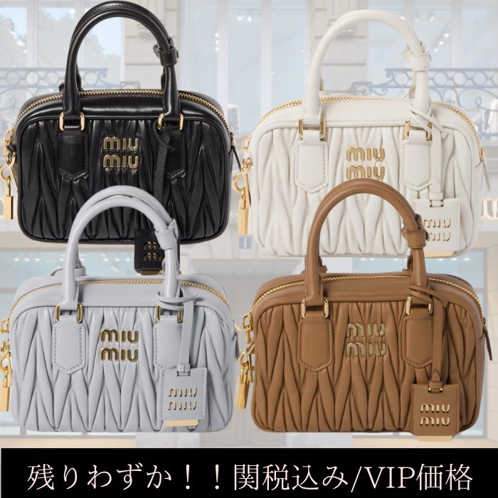 MiuMiu 2025新作 アルカディ マテラッセレザー バッグ MM