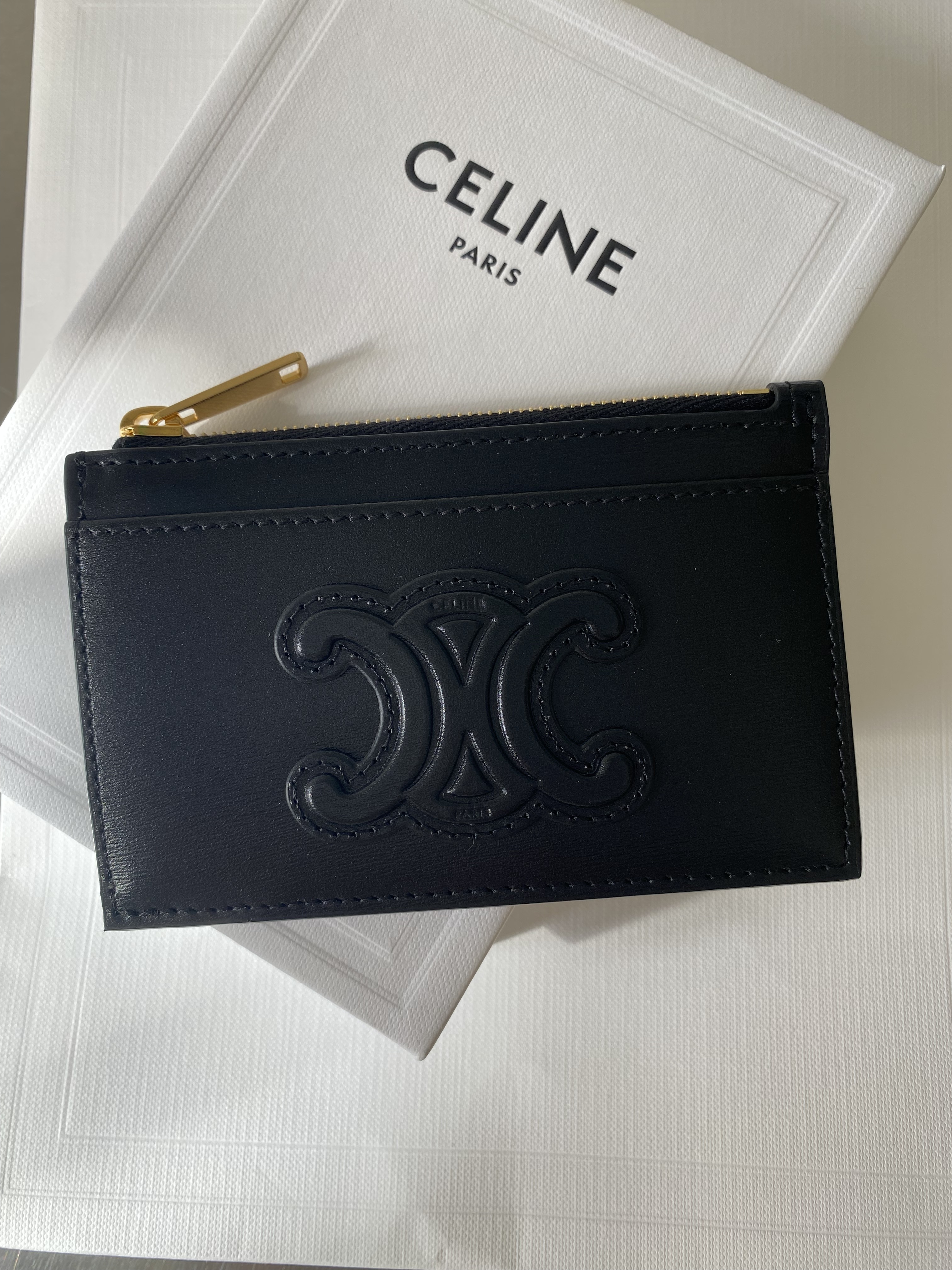 CELINE【入手困難】CUIR TRIOMPHE★コイン & カードポーチ★全色