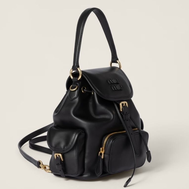 【入手困難】MiuMiu/ミュウミュウ ★ 新生活にも　レザー バックパック【スモール】