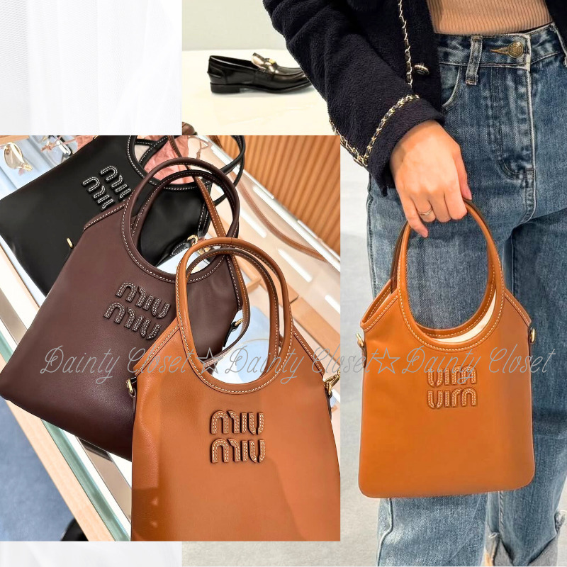 MiuMiu ミュウミュウ ロゴ アイビー IVY レザー ミニ2WAYバッグ