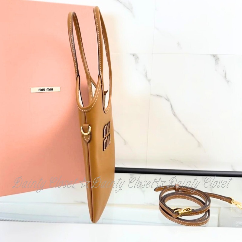 MiuMiu ミュウミュウ ロゴ アイビー IVY レザー ミニ2WAYバッグ