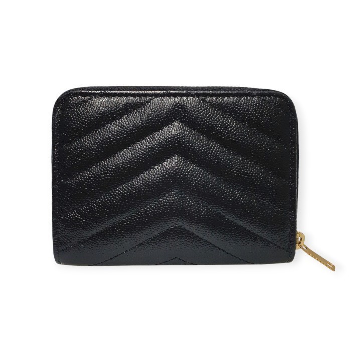 SAINT LAURENT/サンローラン モノグラム ロゴ ラウンドジップ二つ折り財布