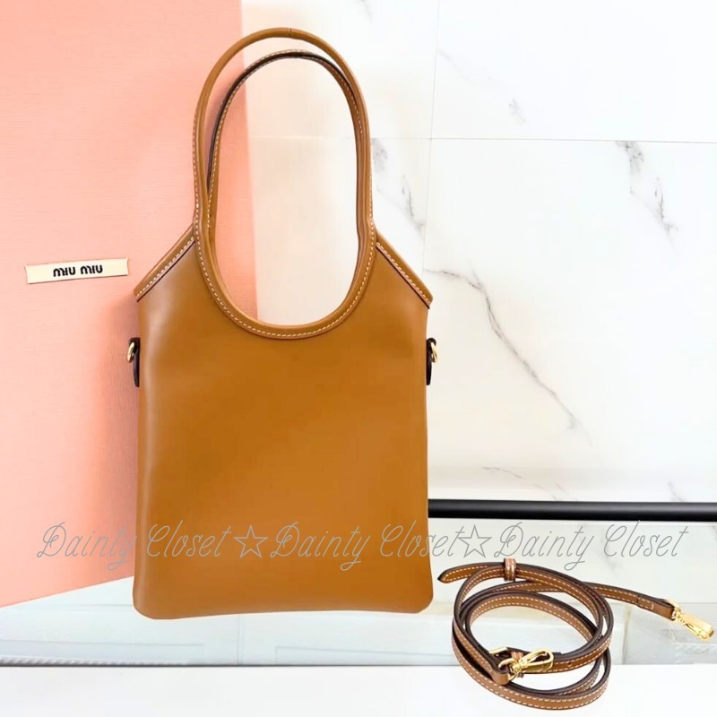 MiuMiu ミュウミュウ ロゴ アイビー IVY レザー ミニ2WAYバッグ