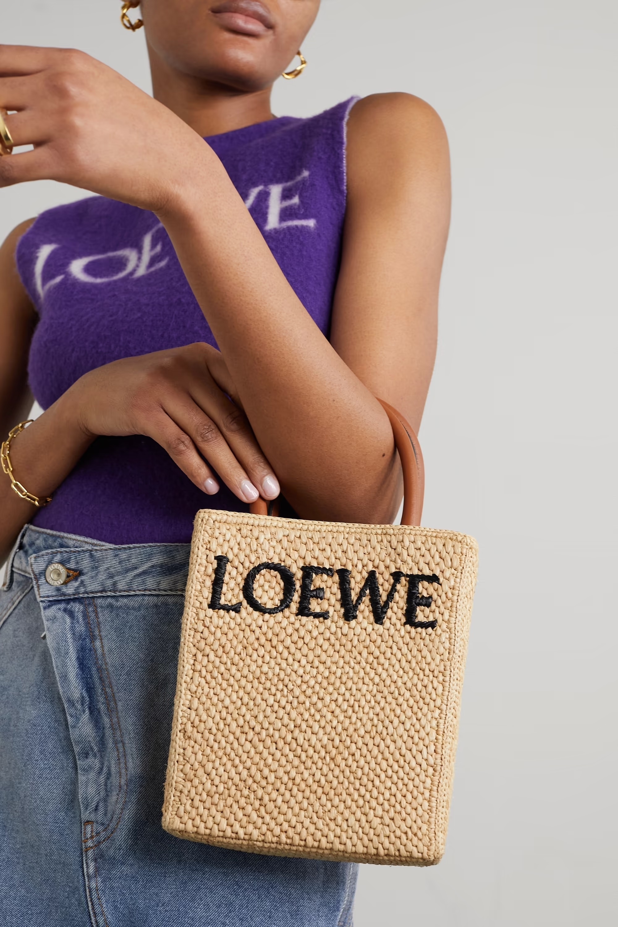 ∞∞ LOEWE ∞∞ Standard A5 raffia バッグ☆