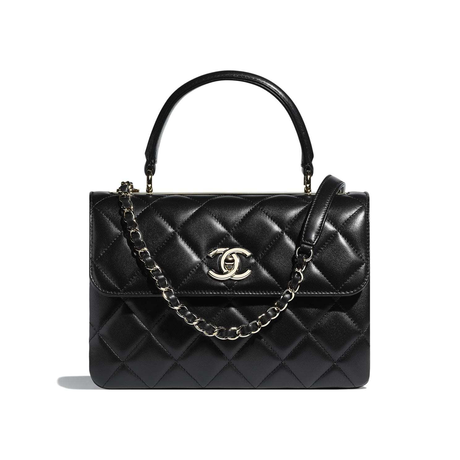 人気★CHANEL トップハンドル フラップ バッグTRENDY CC★A92236