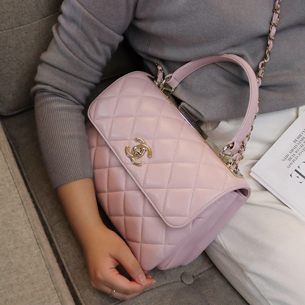 人気★CHANEL トップハンドル フラップ バッグTRENDY CC★A92236