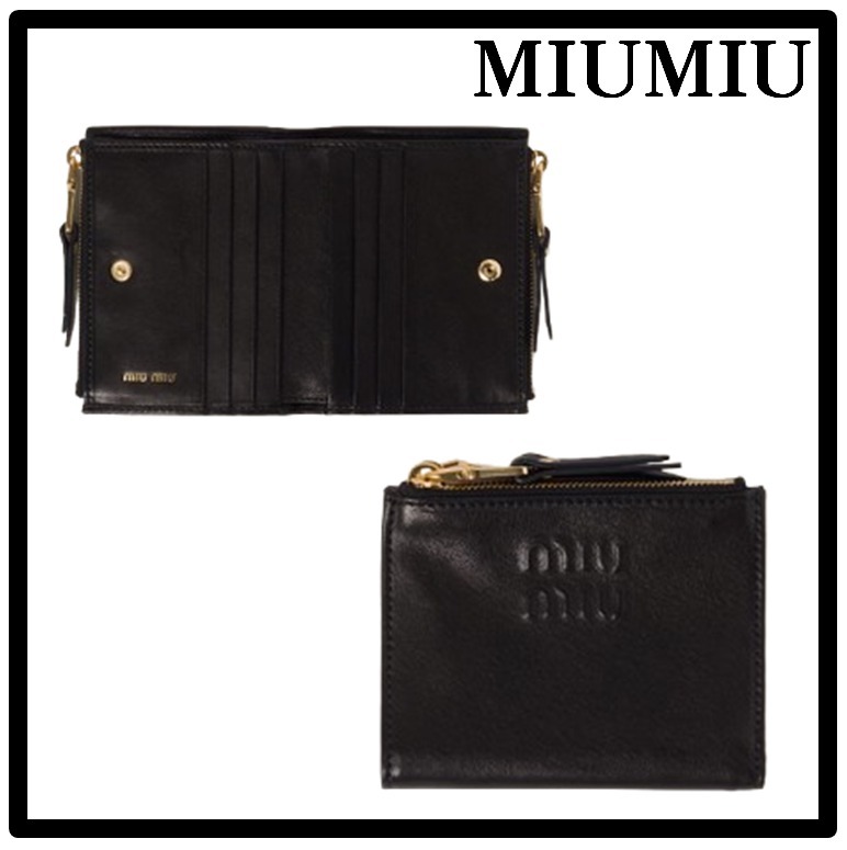 ☆関税込☆MIUMIU★小さなナッパレザーの財布★Black★