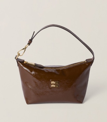 【2WAY】ミュウミュウ ポーチ ショルダーバッグ パテントレザー