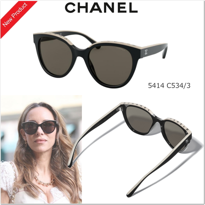 新作♡CHANEL 5414 ベージュロゴ サングラス【関税込】