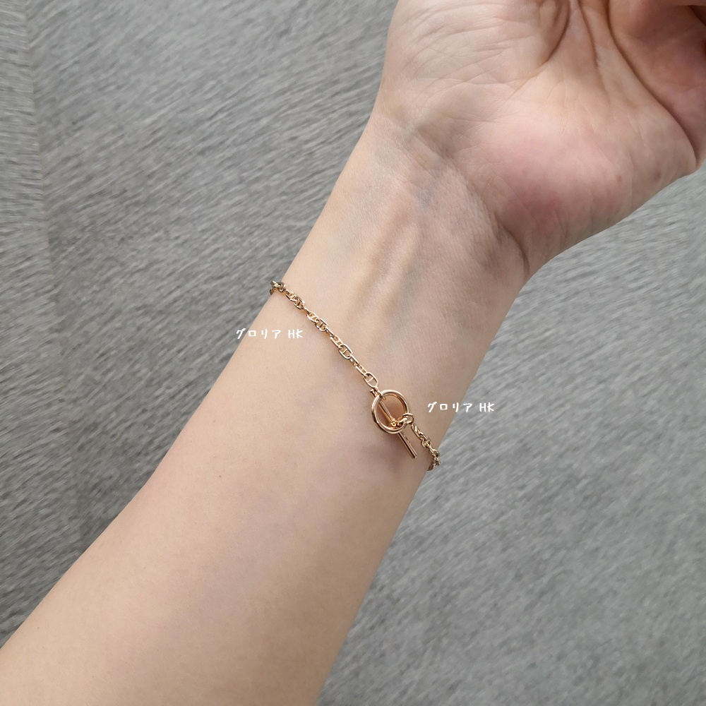 【HERMES】ブレスレット 《ファランドール》 TPM ローズゴールド