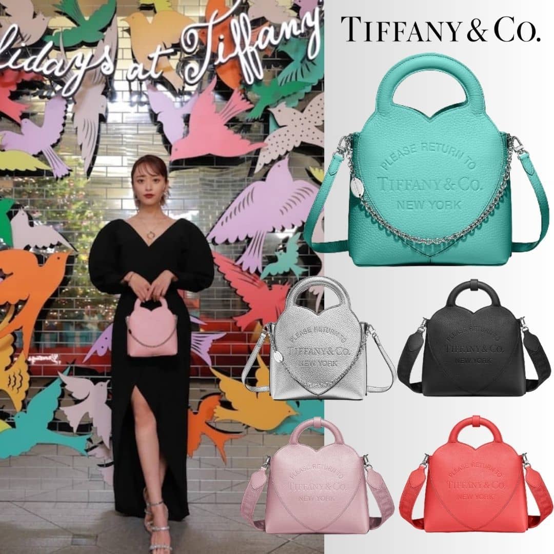 【Tiffany&Co.】◆超人気🔥日本限定 近藤千尋さん使用◆ ハート レザー ショルダーバッグ