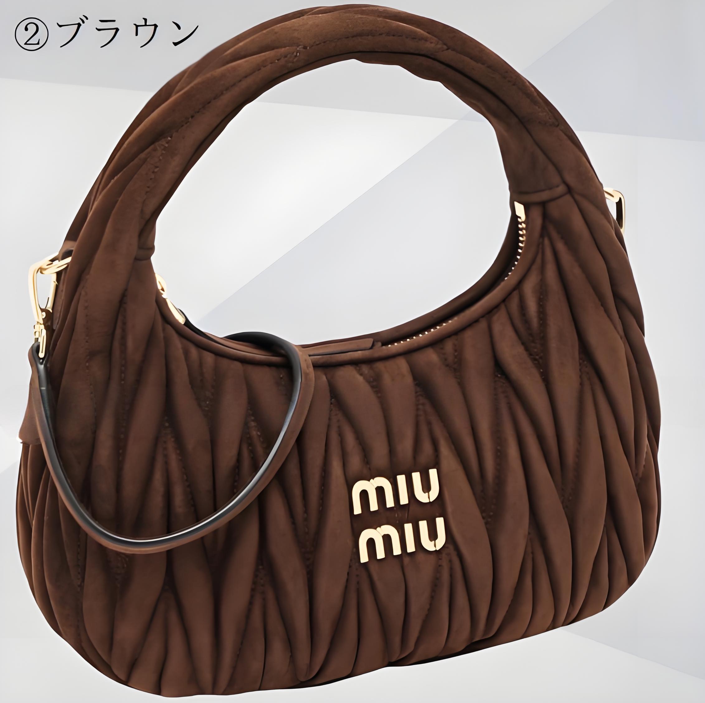 《比類なき逸品》MIU MIU/ミュウミュウ ★マトラッセ スエード レザー バッグ