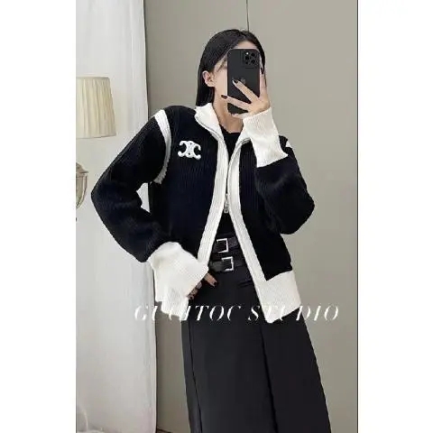 LOEWE高品質刺繍ニットカーディガンセーター