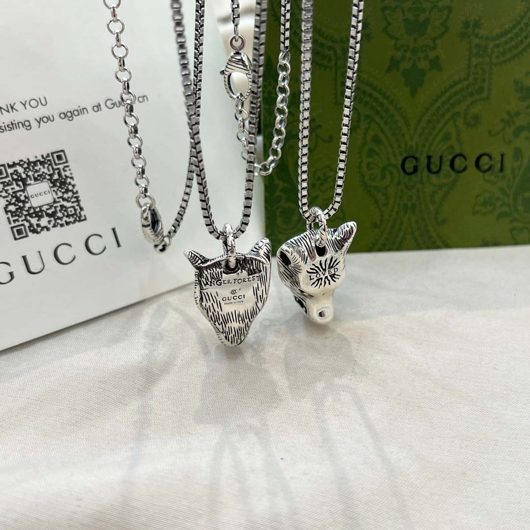【国内発送/直営店】グッチ GUCCI ネックレス ペンダント アンガーフォレスト ウルフヘッド