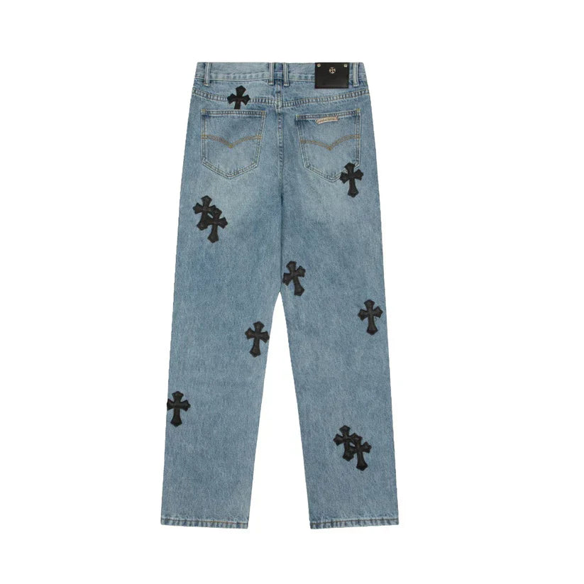 【Chrome Hearts】クロムハーツ Levi's 905 ブラック クロスパッチ ライトブルー ジーンズ
