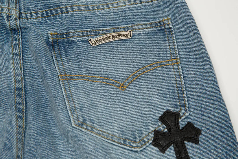 【Chrome Hearts】クロムハーツ Levi's 905 ブラック クロスパッチ ライトブルー ジーンズ