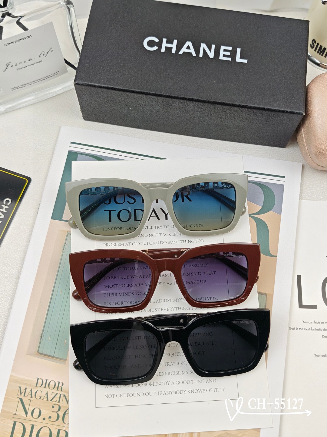【CHANEL】シャネル 2025年新作トレンド 大人気 ファッションスクエア 偏光サングラス CH55127