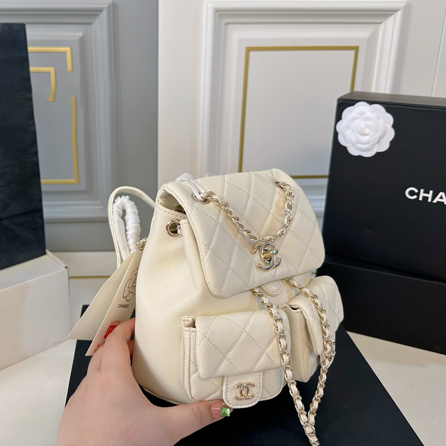 2025 SS（春夏）【定番人気♡カラバリ豊富】シャネル 24A ドゥーマ キャビアスキン バックパック【CHANEL】