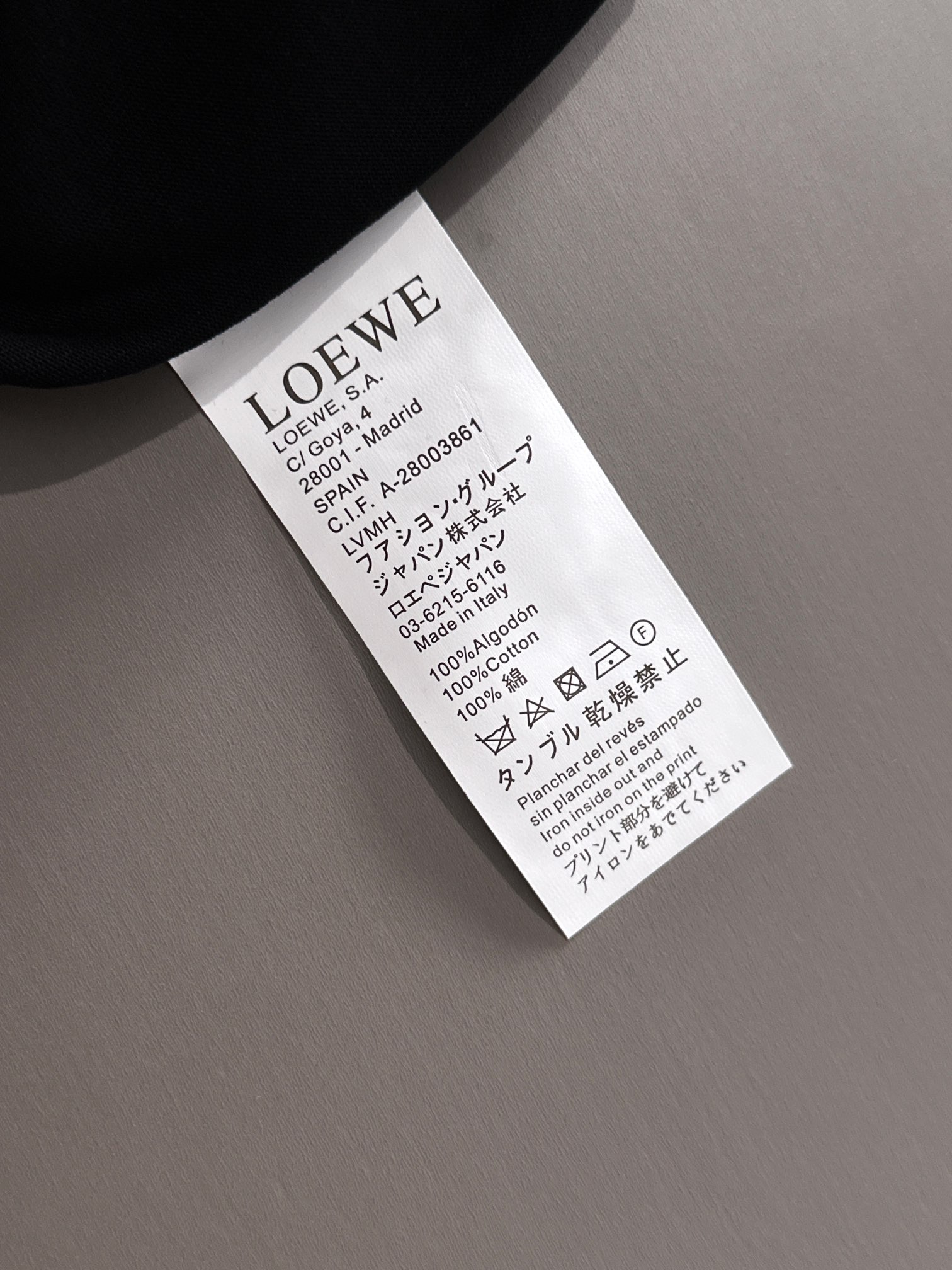 【LOEWE】ロエベ 2025年春夏新作 ブラック 半袖 T138081