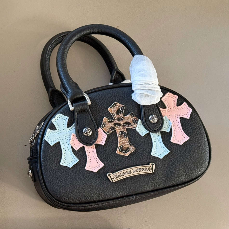 CHROME HEARTS クロムハーツ ロジウム加工 タイニー ジムバッグ セメタリークロスパッチ CHチャーム