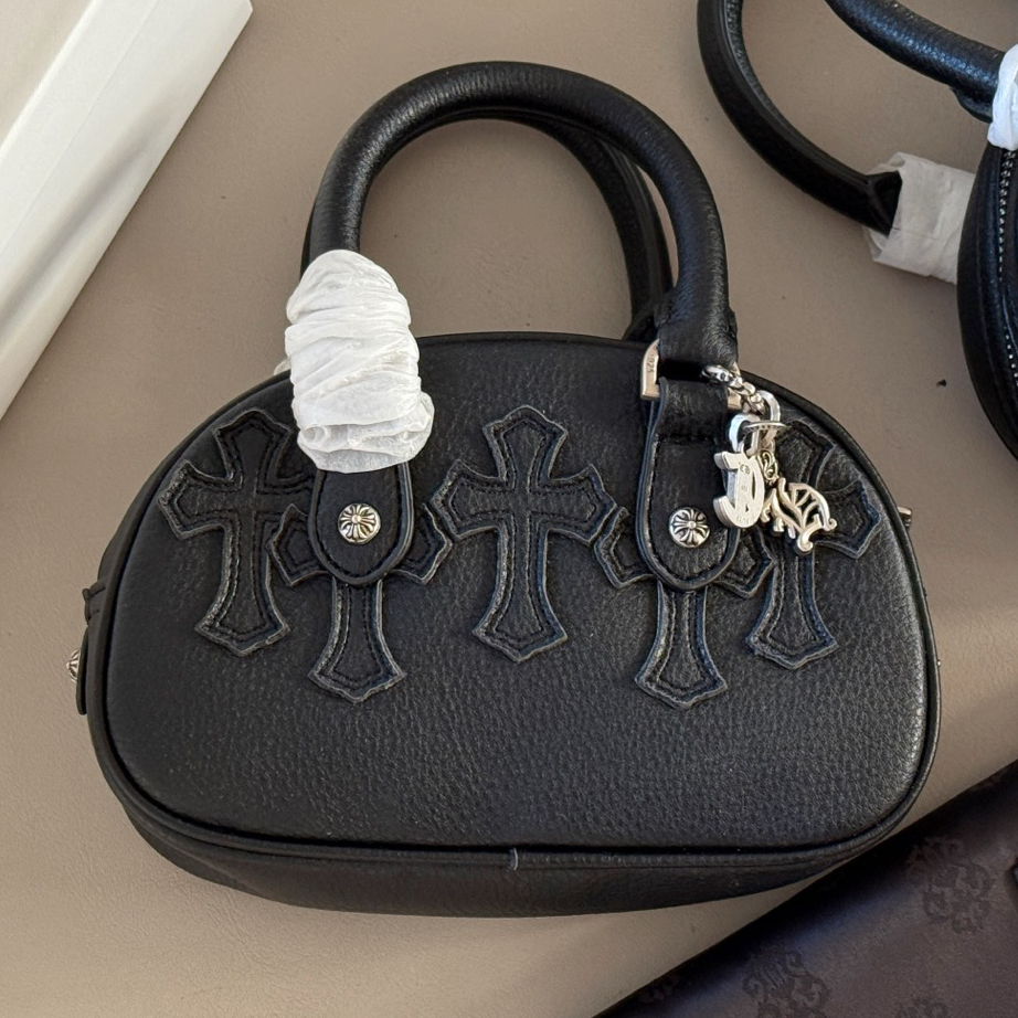 CHROME HEARTS クロムハーツ ロジウム加工 タイニー ジムバッグ セメタリークロスパッチ CHチャーム