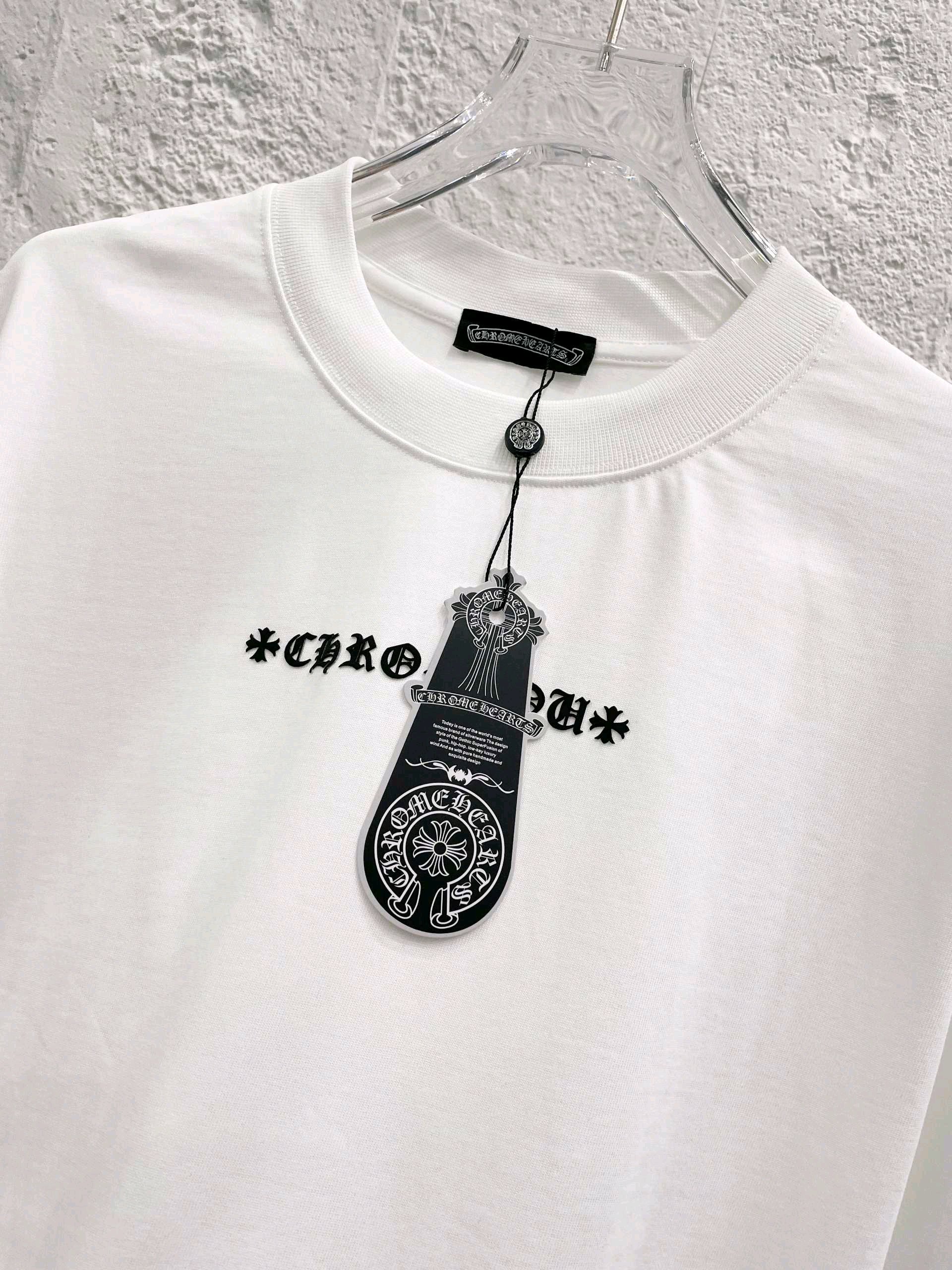 【ストリート感抜群】Chrome Hearts/クロムハーツ 2026夏限定 クロスデザインTシャツ ブラック/ホワイト HT-26S04