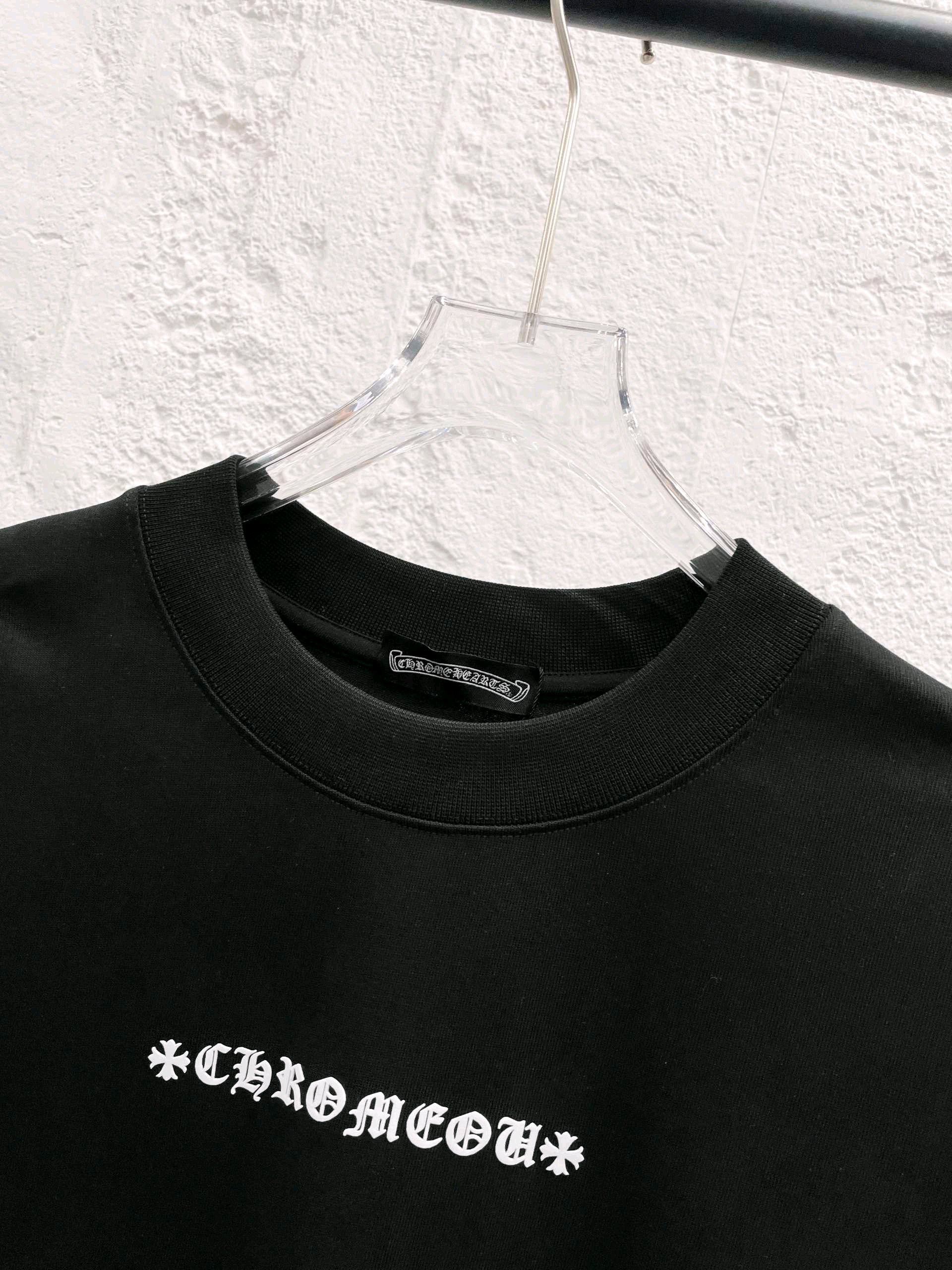 【ストリート感抜群】Chrome Hearts/クロムハーツ 2026夏限定 クロスデザインTシャツ ブラック/ホワイト HT-26S04
