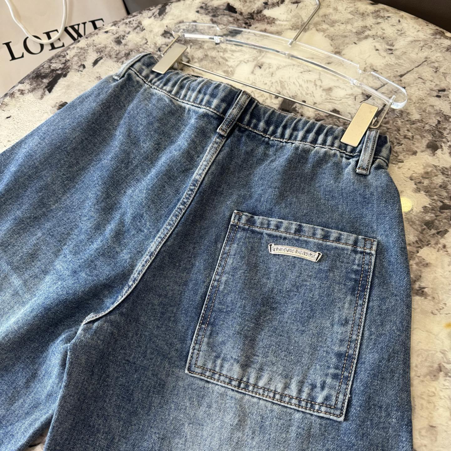 26SS クロムハーツ クロスパッチ フレンチワークデニムパンツ｜メンズ