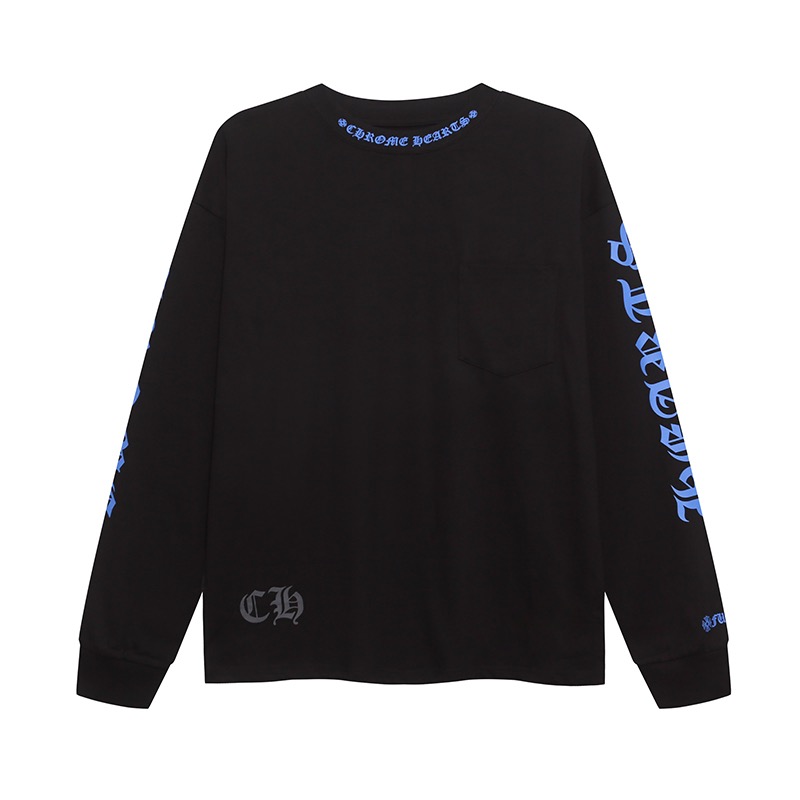 クロムハーツ ネックロゴ スクリプト ロングスリーブTシャツ｜ポケット付き メンズ