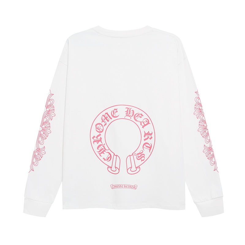 クロムハーツ ホースシュー フローラル ロンT｜ポケット付き 長袖Tシャツ メンズ
