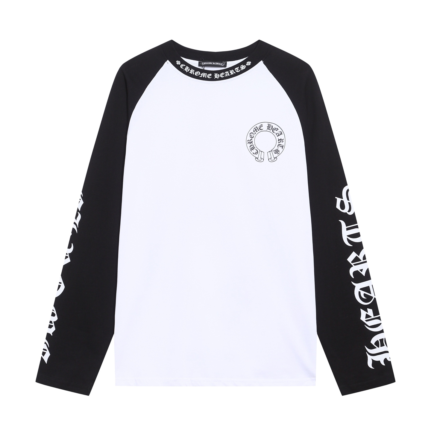 クロムハーツ ネックロゴ ホースシュー ラグラン ロンT｜長袖Tシャツ