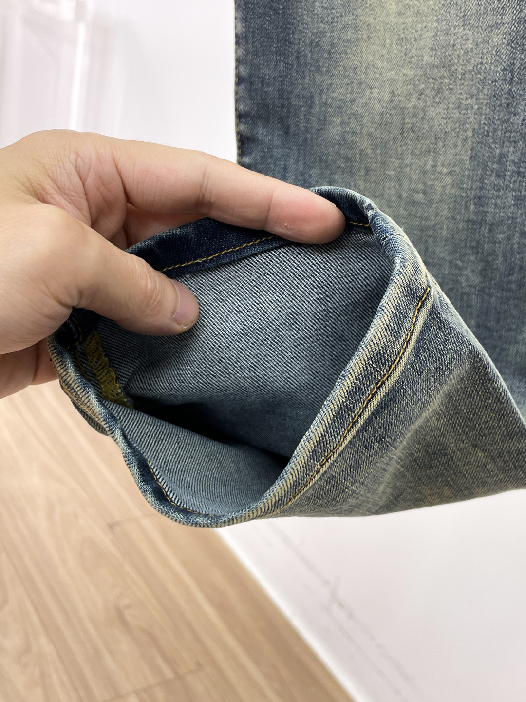 クロムハーツ スクロール刺繍 クロスパッチ デニムパンツ｜ジーンズ